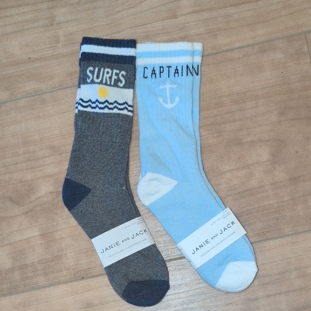 Last Chance: Janie and Jack Boys' Gray and Blue Socks Set